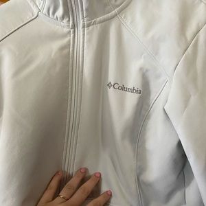 Columbia Omni Wind Block White Fleece Lined Jacket